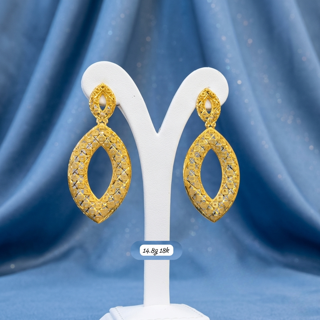 Boucle d'oreilles en Or, 14.8g - 18K
